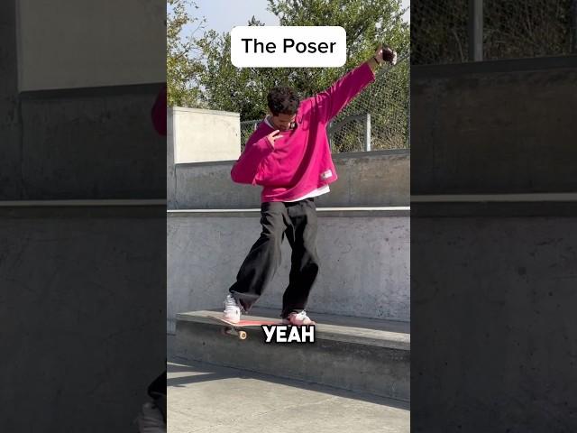 Different types of skaters at the skatepark?! #skateboarding #skate #sk8 #shorts