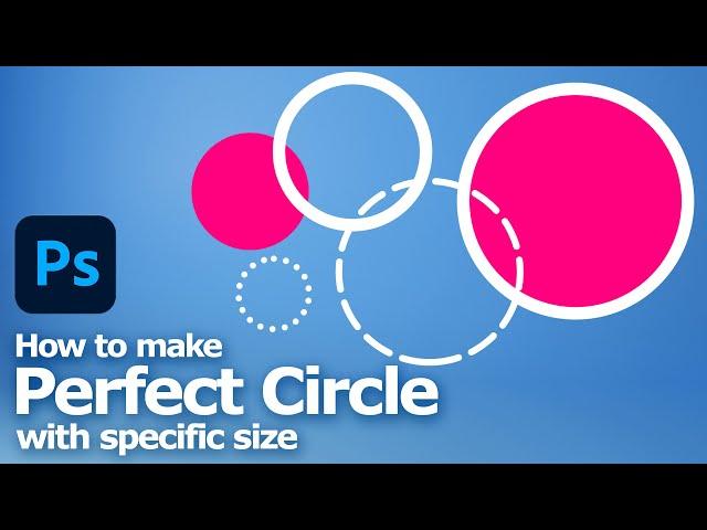 Photoshop how to make a perfect circle with specific size | Hollow Circle | Circle Outline