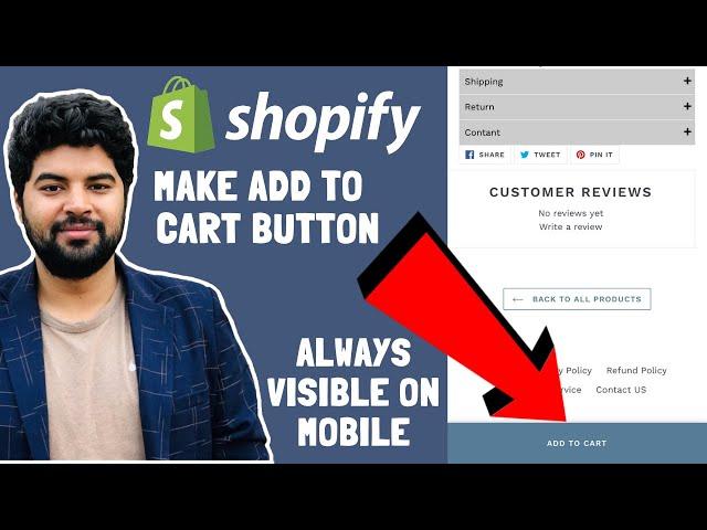 Make Add to Cart Button Always visible on Mobile | Sticky Add to Cart Button Shopify