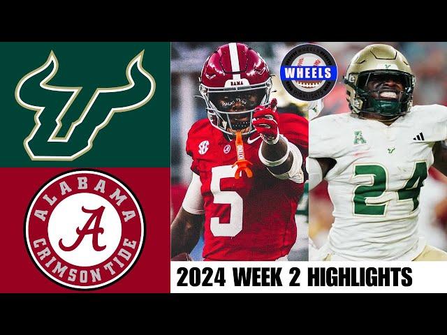 #4 Alabama vs USF | Full Game Highlights | 2024 College Football Highlights