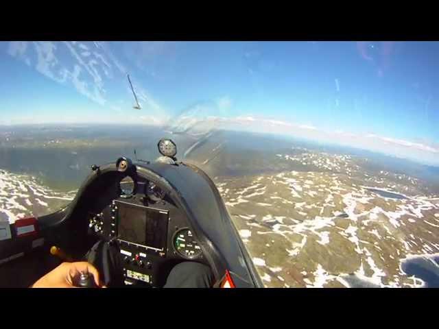 Gliding in Norway - Flight to Gaustatoppen