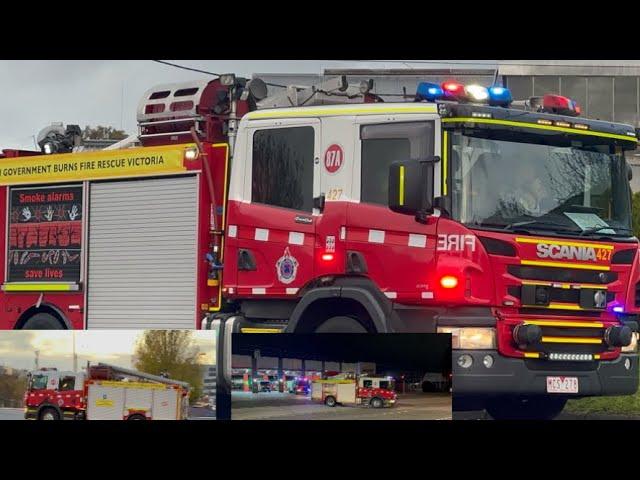 FRV/P87A ARRVING ON SCENE X2-RUBBISH FIRE/ASSIT VICPOL/P87B+P87A C1 TURNOUT