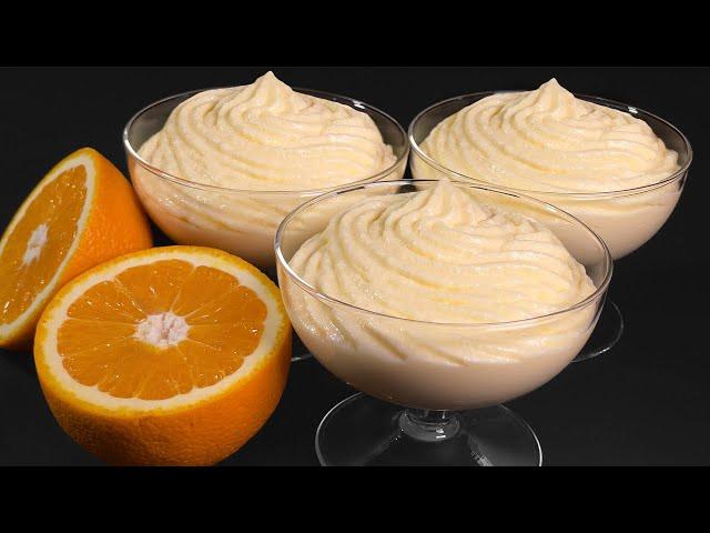 Creamy orange dessert in 5 minutes! Everyone is looking for this recipe! No baking, no oven