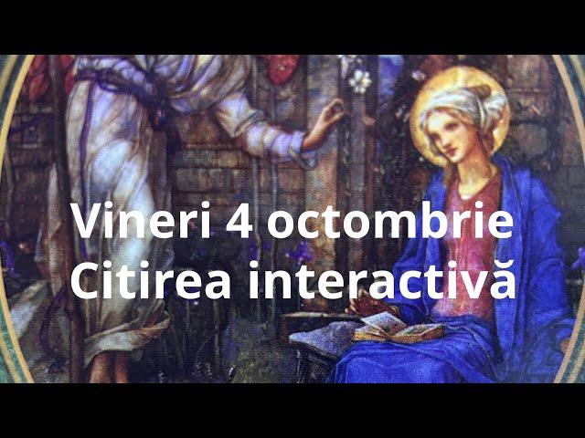 Vineri 4 octombrie ️ citirea interactivă!!