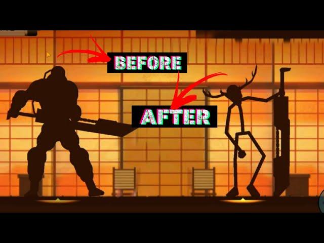 Shadow Fight 2 Titan Before and After