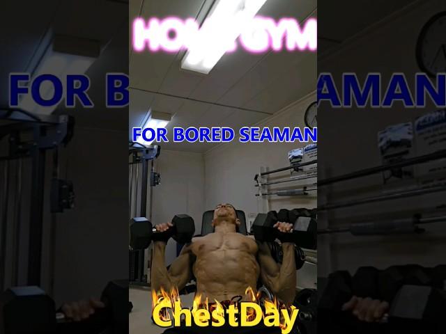 Chest day- home gym for bored seaman#muscle #motivation #bodybuilding #workout #jym #shortvideo