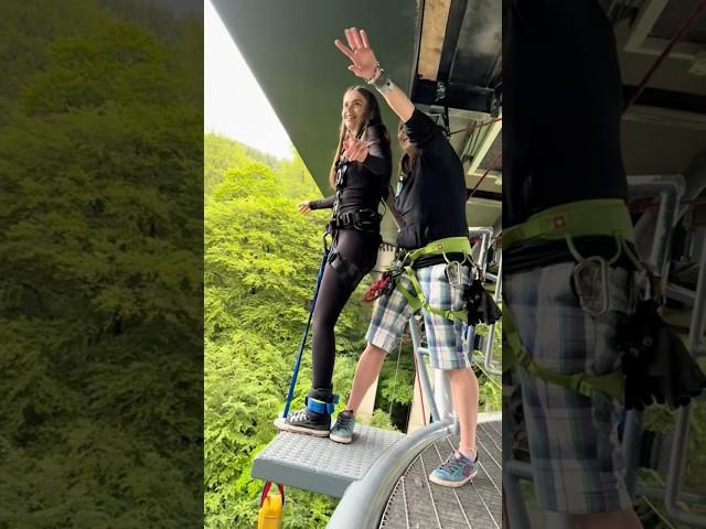 That scream tho....  #highlandfling #bungeejump #thingstodo #shorts