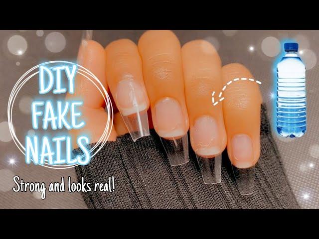 How to make fake nails that look real with plastic 2021 | DIY strong waterproof nails at home