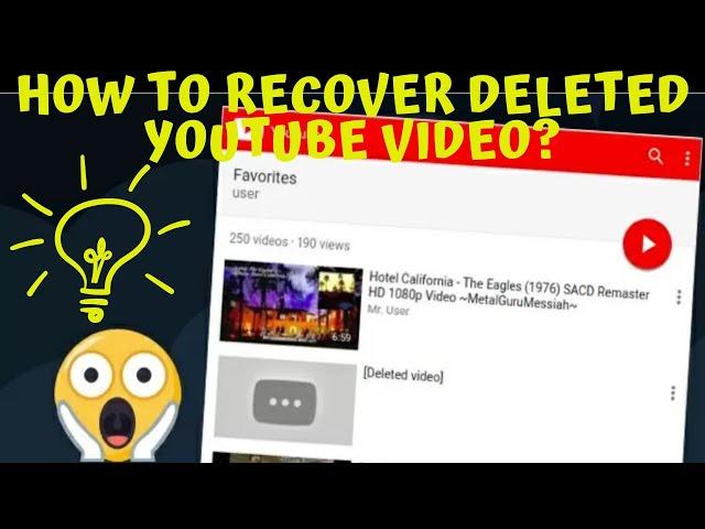 TUTORIAL: How to Recover Deleted Videos on Youtube | Restore Deleted Youtube Video.