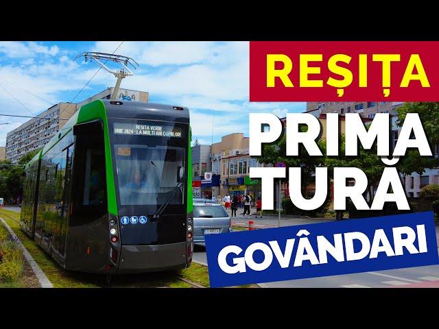 REȘIȚA  PRIMA TURĂ CU NOUL TRAMVAI ÎN GOVÂNDARI, LINIA DE TRAMVAI INTIM TRICOLORULUI  1 IUNIE 2024