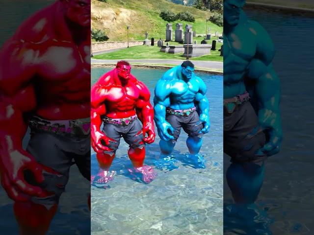 ICE Hulk Team VS Captain Zombies Which Random Team Will Win 141% #shorts #gta5 #hulk