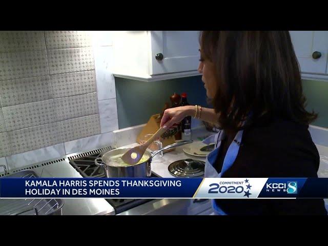 Exclusive one-on-one in kitchen with Kamala Harris for Thanksgiving