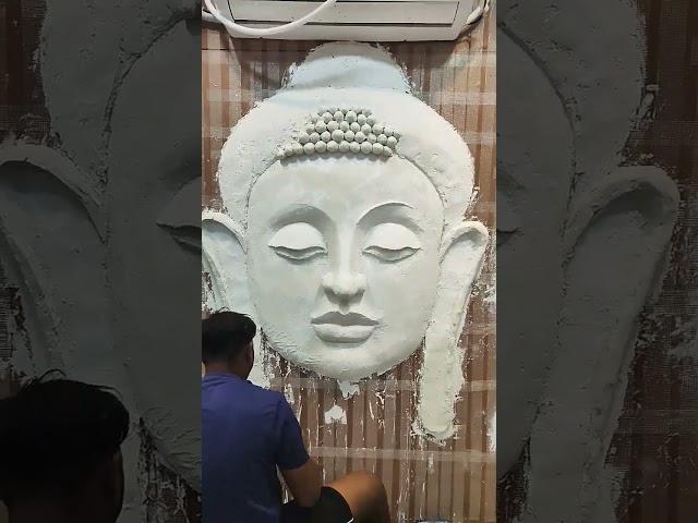 making in putty lord Buddha,#buddha #buddhiststory #craft #creativity #sculpture #wallcraft #fastiv