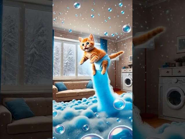 The Great Bubble Wave! 🫧#animation #cattales #catfunny #supercattales #catvideos #funny #cats