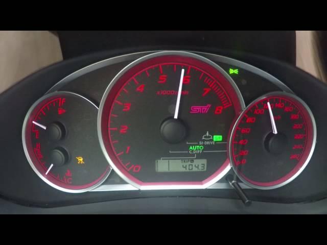 2008 Subaru WRX STI Prodrive 0-180 km/h acceleration