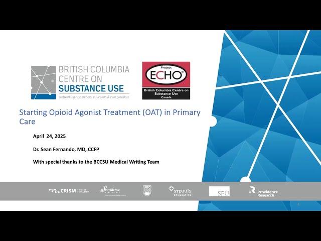 Starting Opioid Agonist Treatment (OAT) in Primary Care: A Primer