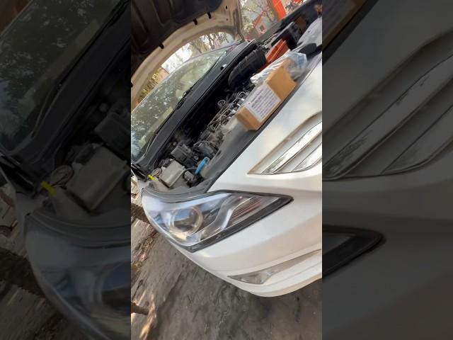 Hyundai Varna, full service, oil filter ￼ change #trendingshorts #car #new #repair Check light on