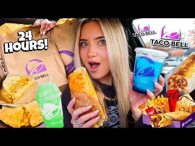 I Only Ate TACO BELL FAVORITES For 24 HOURS!!