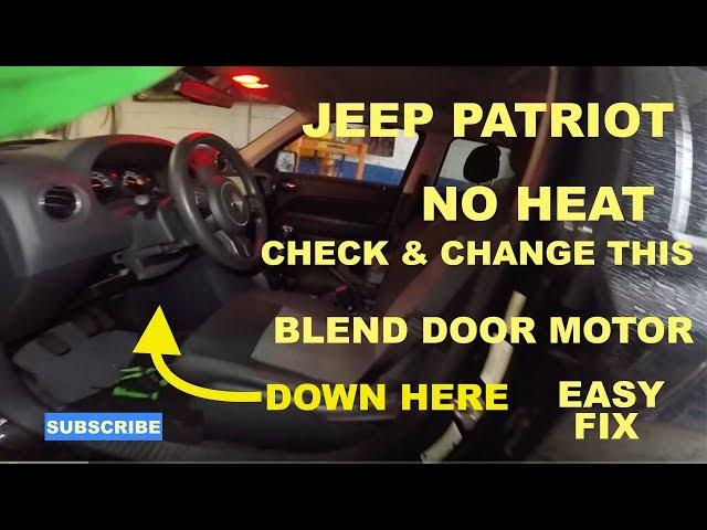 2013 Jeep Patriot Heat dont work how to replace blend door motor