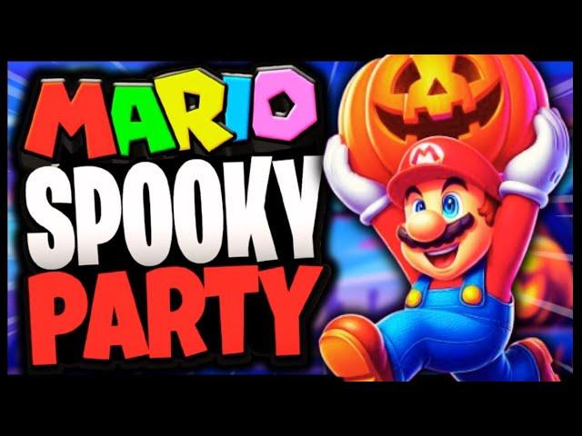  Mario Spooky Party  Halloween Brain Break  Just Dance  Freeze Dance  Mario Run Game