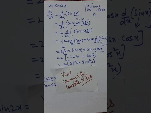 derivative of sin2x