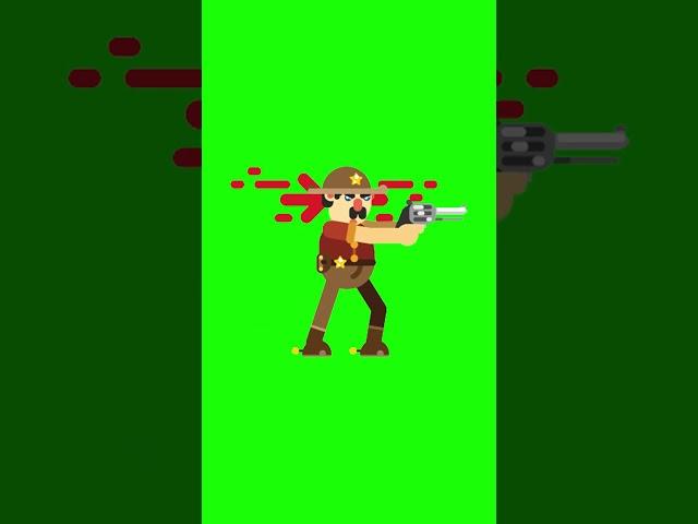 2D Cowboy Character Animation Sprite Sheet (Greenscreen Background) #greenscreen #animation