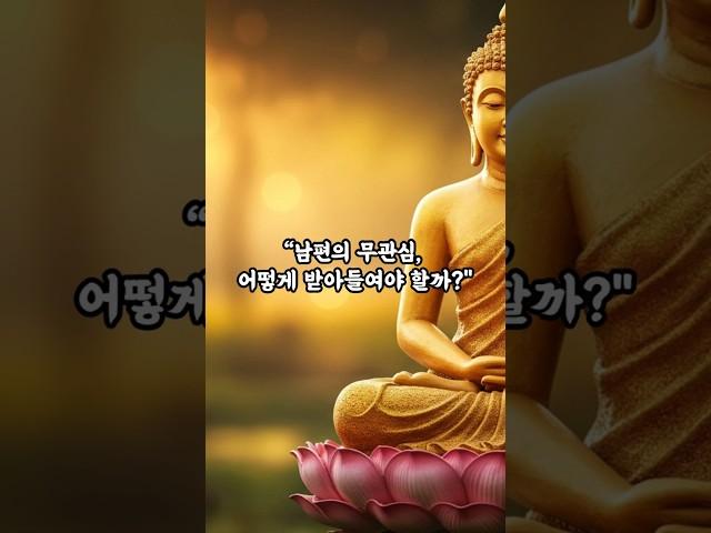 “남편의 무관심, 어떻게 받아들여야 할까? 부처님이 전한 관계 회복의 지혜”