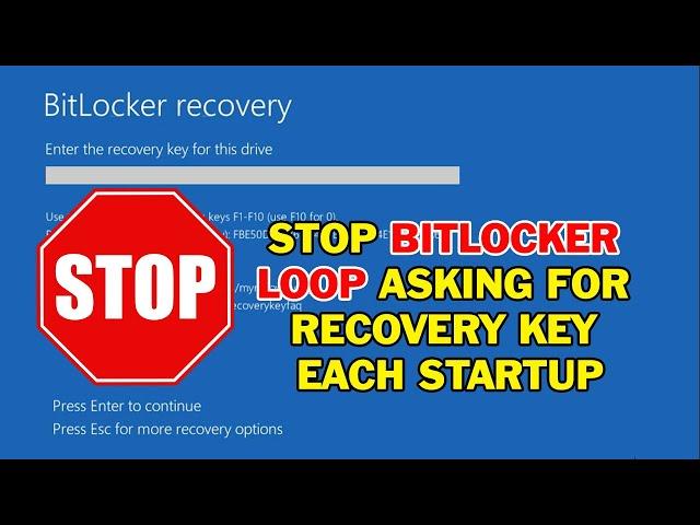 How to Stop BitLocker From Asking for Recovery Key Every Boot | Disable BitLocker From BIOS & CMD