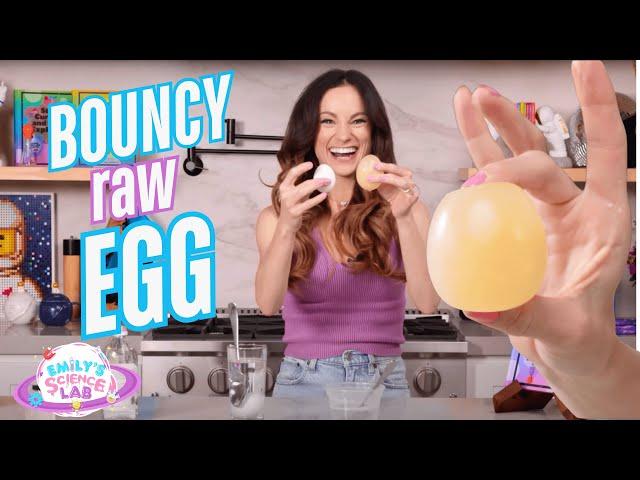 Emily's Science Lab - Bouncy Egg Experiment - Vinegar and Egg Easter Science!