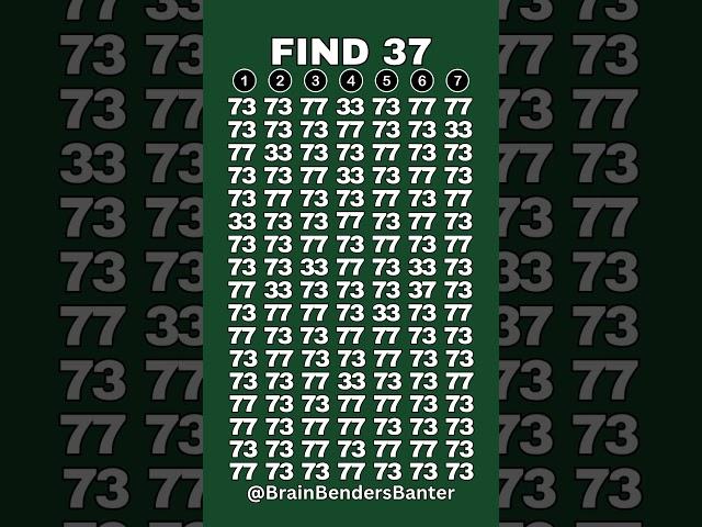 Test Your Observation Skills With This FAST Number Game! #shorts