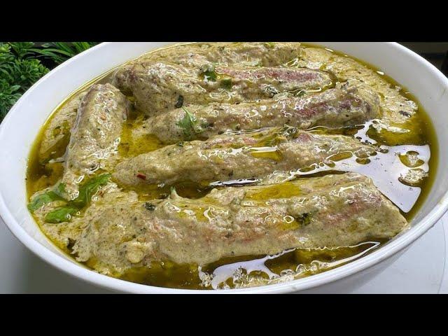 Afghani Malai Chicken Seekh Gravy Recipe ️ | Chicken Malai Seekh Kabab With White Gravy ️