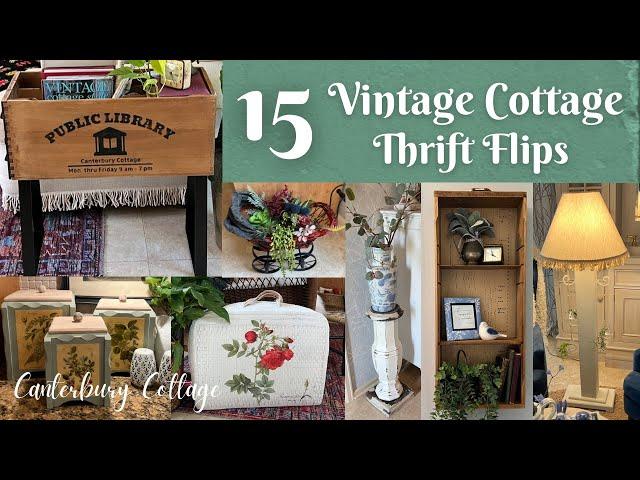 15 DIY VINTAGE COTTAGE HOME DECOR THRIFT FLIPS ON A BUDGET