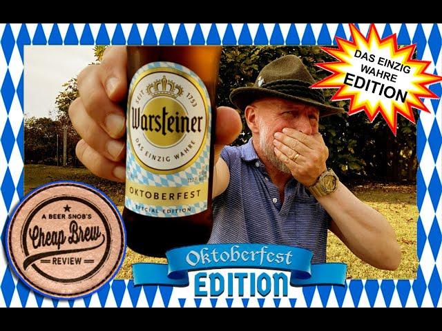 Warsteiner Oktoberfest Beer Review 2022 by A Beer Snob's Cheap Brew Review