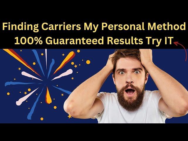 Easiest way of Finding Carriers My Personal Method 100% Working - Reefers,Box Trucks,Dry Van etc