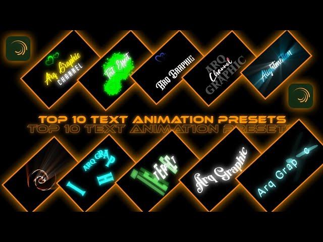 Top 10 alight motion text animation presets | xml text | text alight motion preset download free