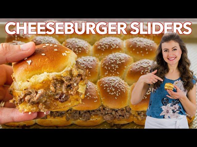 CHEESEBURGER SLIDERS (Hawaiian Roll Sliders Recipe)