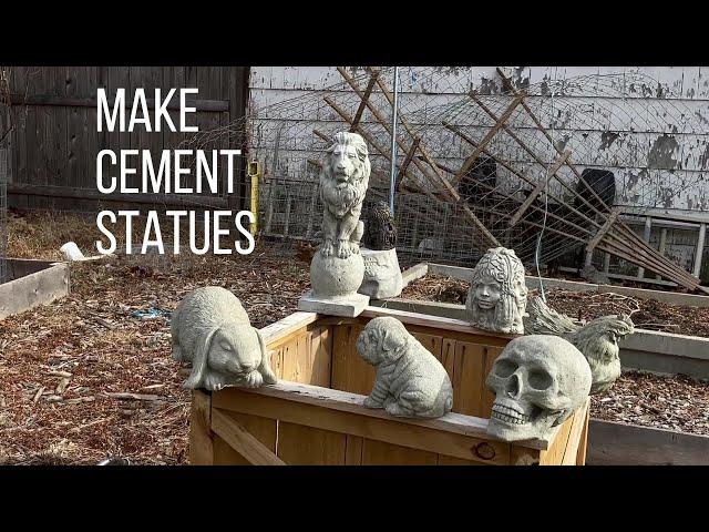 How to make cement garden statues.