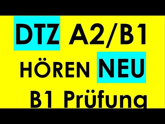 DTZ A2/B1, Hören, Prüfung B1 Neu 2025 #dtz #dtzb1 #dtzhören