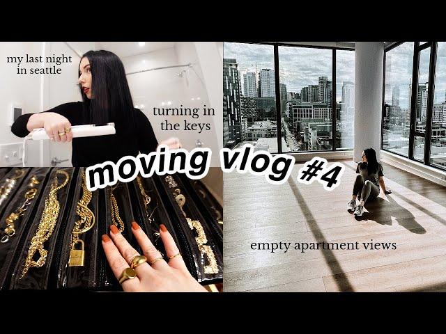 MOVING VLOG #4!   moving out, views from seattle loft, living out of 3 suitcases for 5 months!