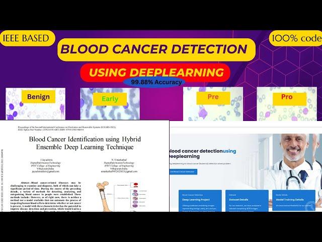 Blood Cancer Detection using Deep Learning | Machine learning | Best IEEE Machine Learning Project