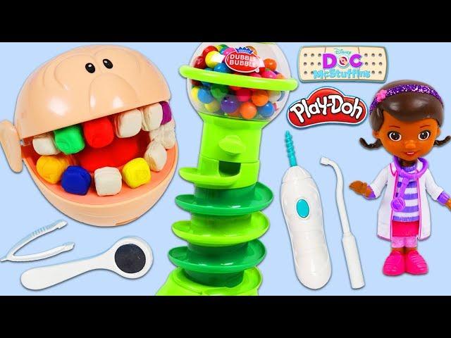 Mr. Play Doh Head Eats too Many Rainbow Gumballs!