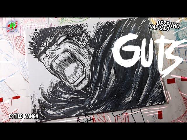 Desenho Narrado GUTS [ Berserk ] Estilo Mangá