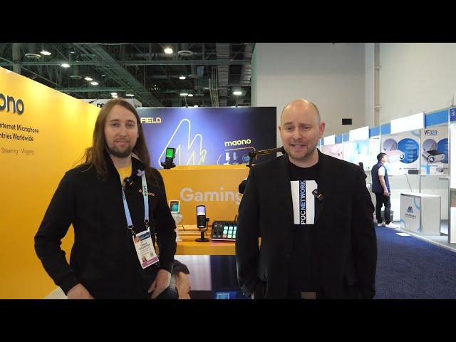 Maono - G1 Neo Mixer, PD100X USB-XLR Mic, & Wireless Lav Kit - Interview - CES 2024 - Poc Network