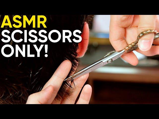 ASMR BARBER  Close up shots!  Scissors Only