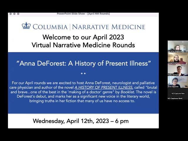 April '23 Narrative Medicine Rounds with Anna DeForest