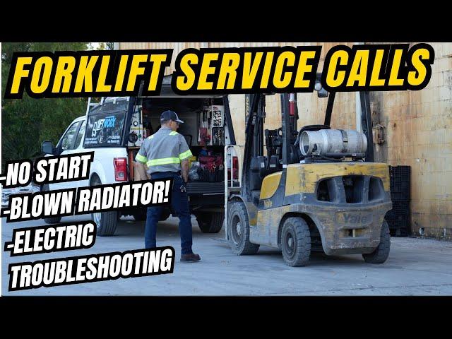 Yale Forklift No Start, Hyundai Radiator damage, Toyota Electric Troubleshooting - Service Call