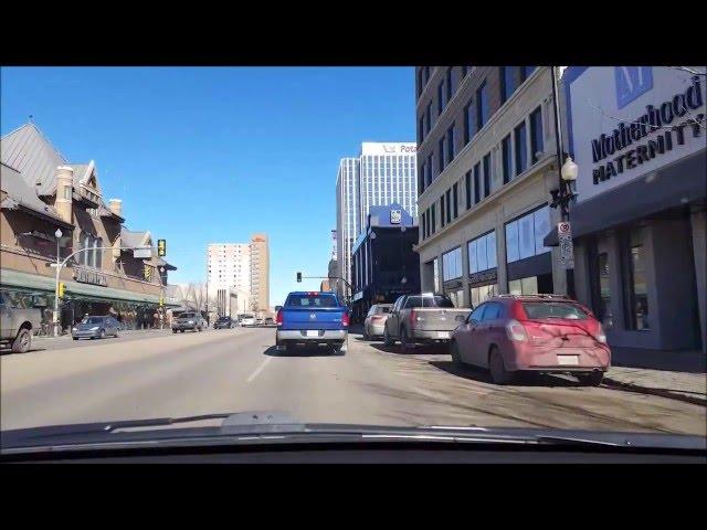 Saskatoon, Sk - driving from Rosewood to Downtown (March 2016)