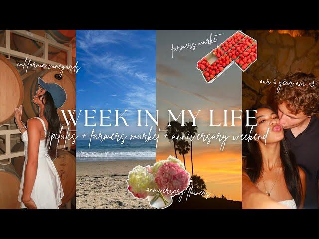 WEEKLY VLOG  farmers market + pilates + our anniversary weekend 