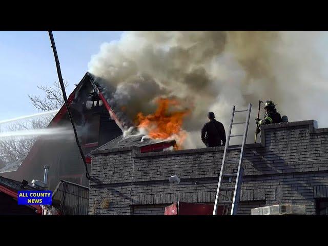 Commercial Building Fire West Jersey Street and Cherry Street in Elizabeth