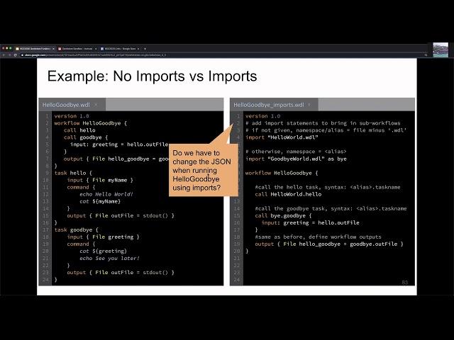 Comparing WDLs With and Without Imports